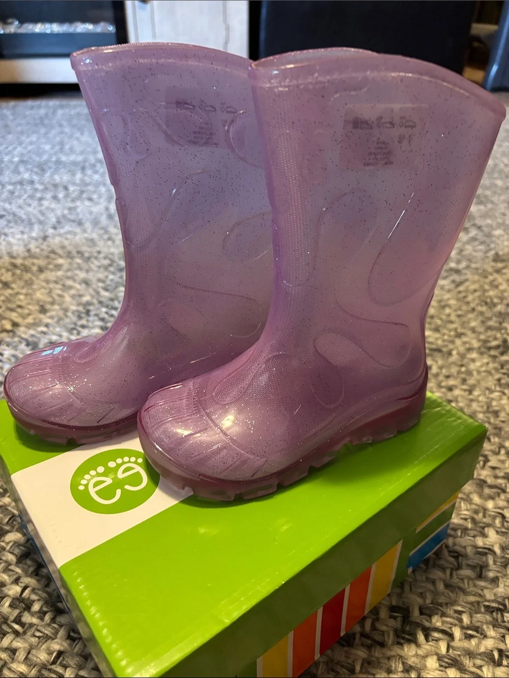 Kids' Glitter Purple Rain Boots by (unspecified)